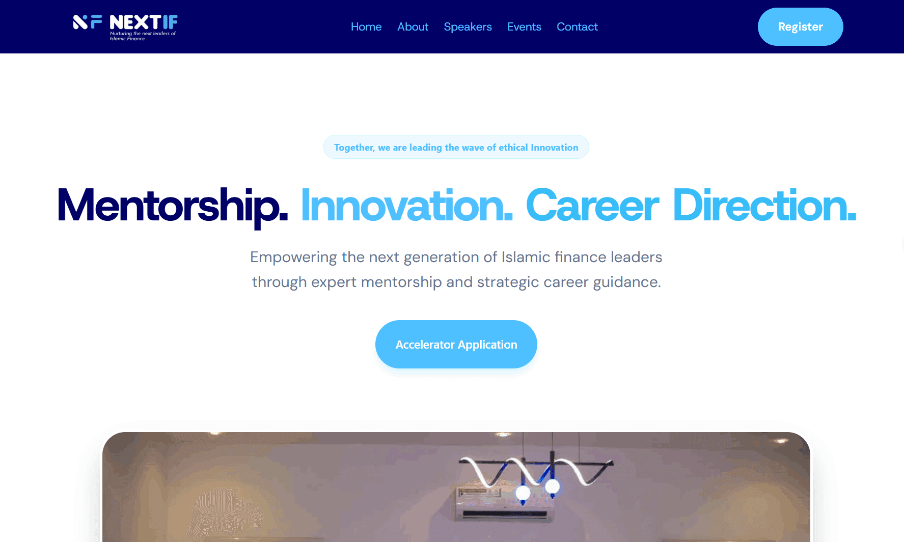 NextIF Website screenshot